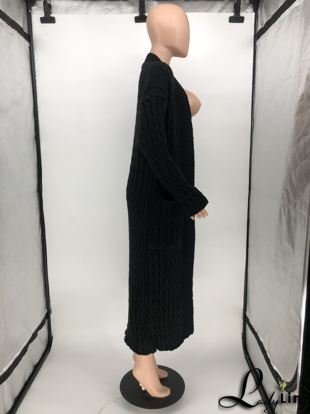 Women Winter Long Sleeve Plush Long Sweater Jacket