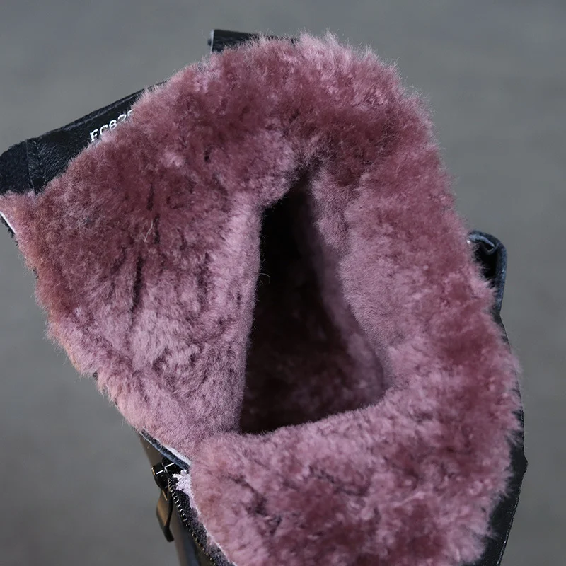 Yyvonne Wool Women's Boots Head Layer Of Cowhers Retro Leisure Cotton Boots Autumn And Winter New Warm Flat Bottom Soft Bottom Boots Children