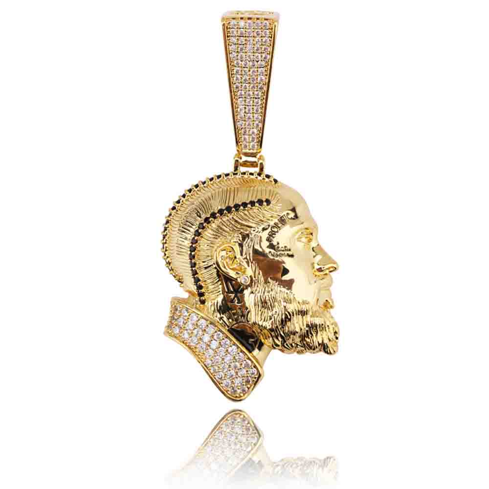 Rapper Nipsey Hussle Gold/Silver Iced Out CZ Pendants