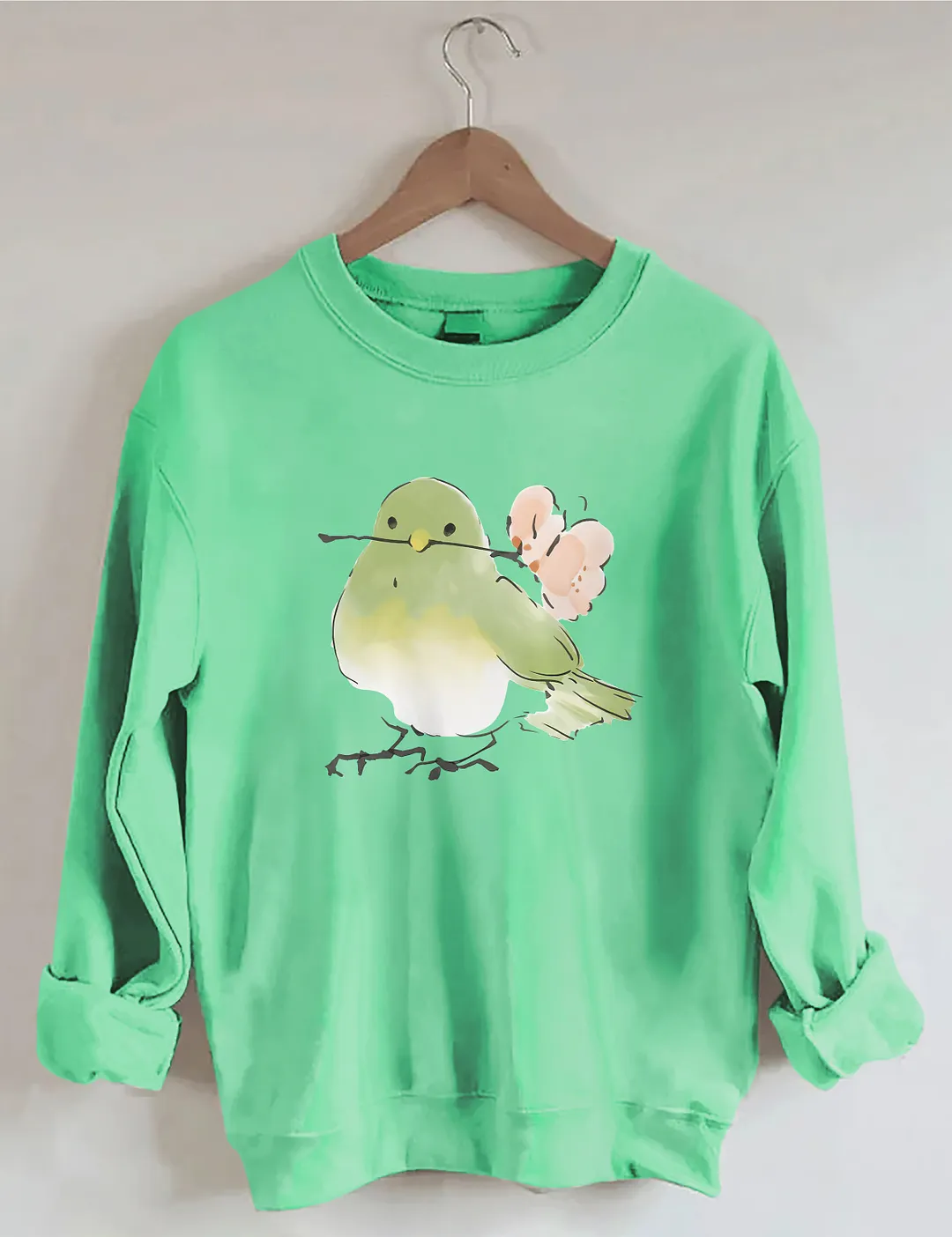 Cute Bird With Flower Nature Lover Sweatshirt