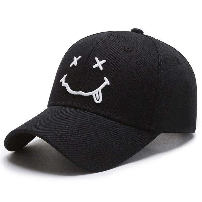 Smile Embroidery Cotton Baseball Cap tacday