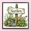 Garden Sign-18CT Stamped Cross Stitch 25*25cm/9.84*9.84in tapestrymarket