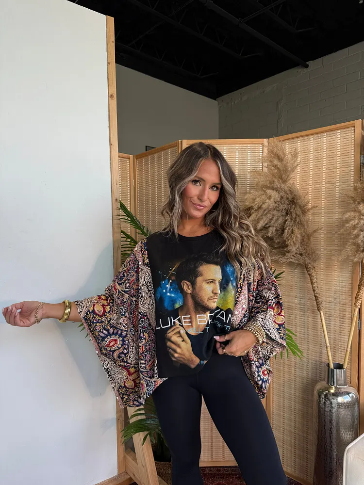Luke Bryan Mix & Match Tee Black Floral