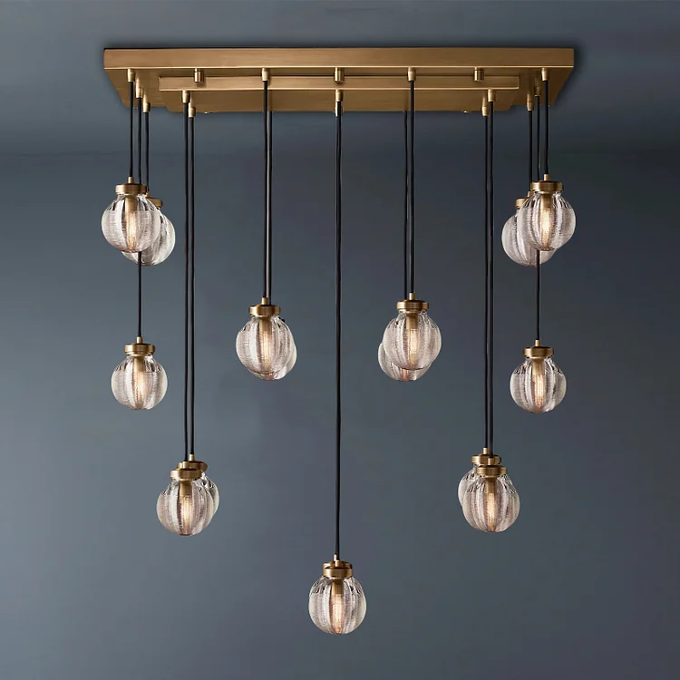 Pearl Linear Chandelier Vintage Light Fixture 36" Vjlight