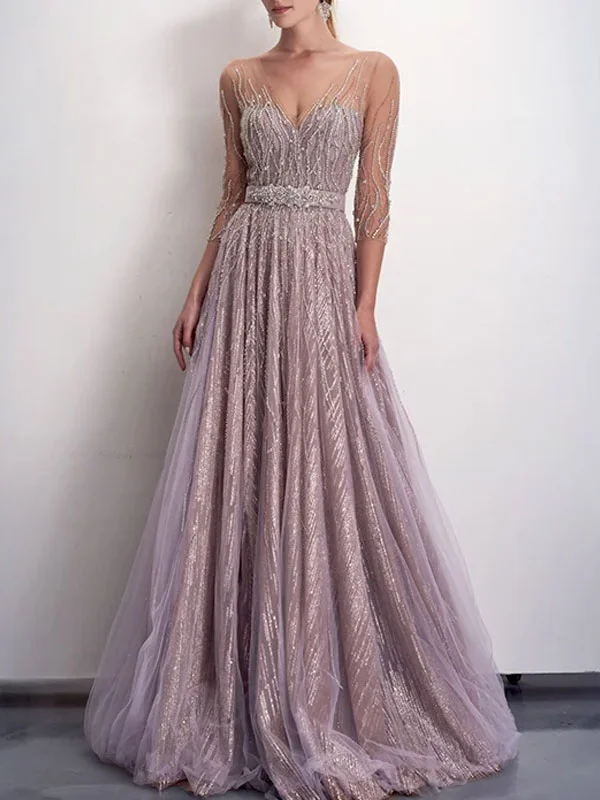  Elegant Mesh Holiday Party Ladies Dress