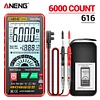 Portable Multimeter Auto Range 6000 Counts Capacitor Tester for Ohm Hz (Red)