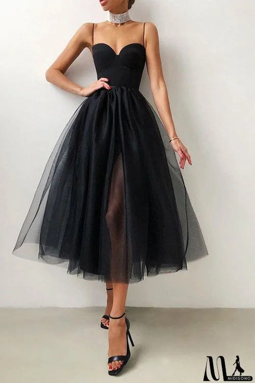 Retro Chic Solid Sling Off Shoulder Slim Party Dress