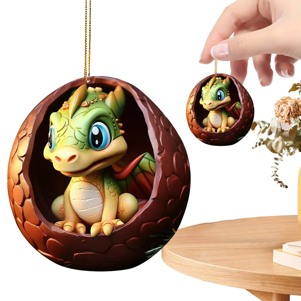 Christmas Dragon Egg Decoration Novelty Cute Acrylic Party Favors (D)