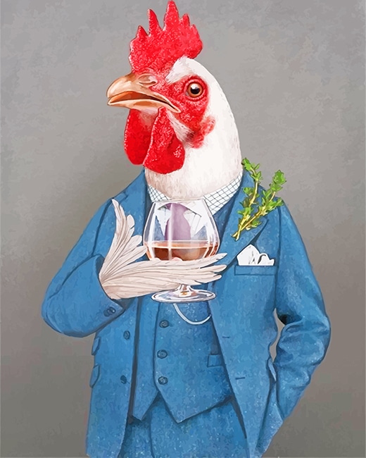

Dressed Up Chicken – Paint By Numbers - 40*50CM, 501 Original