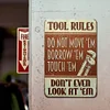 Tool Rules - Metal Tin Signs(8*12Inch/12*16Inch) - Garage