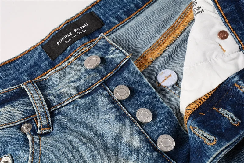 Purple Fashion Jeans 5013