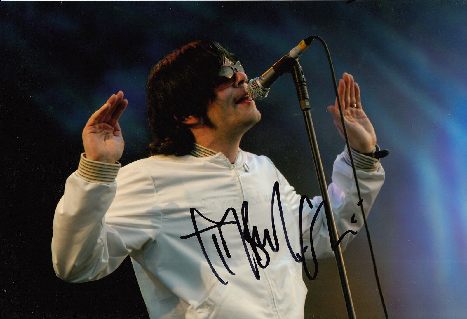 The Charlatans Tim Burgess Hand Signed 12x8 Photo Poster painting Modern Nature 8.