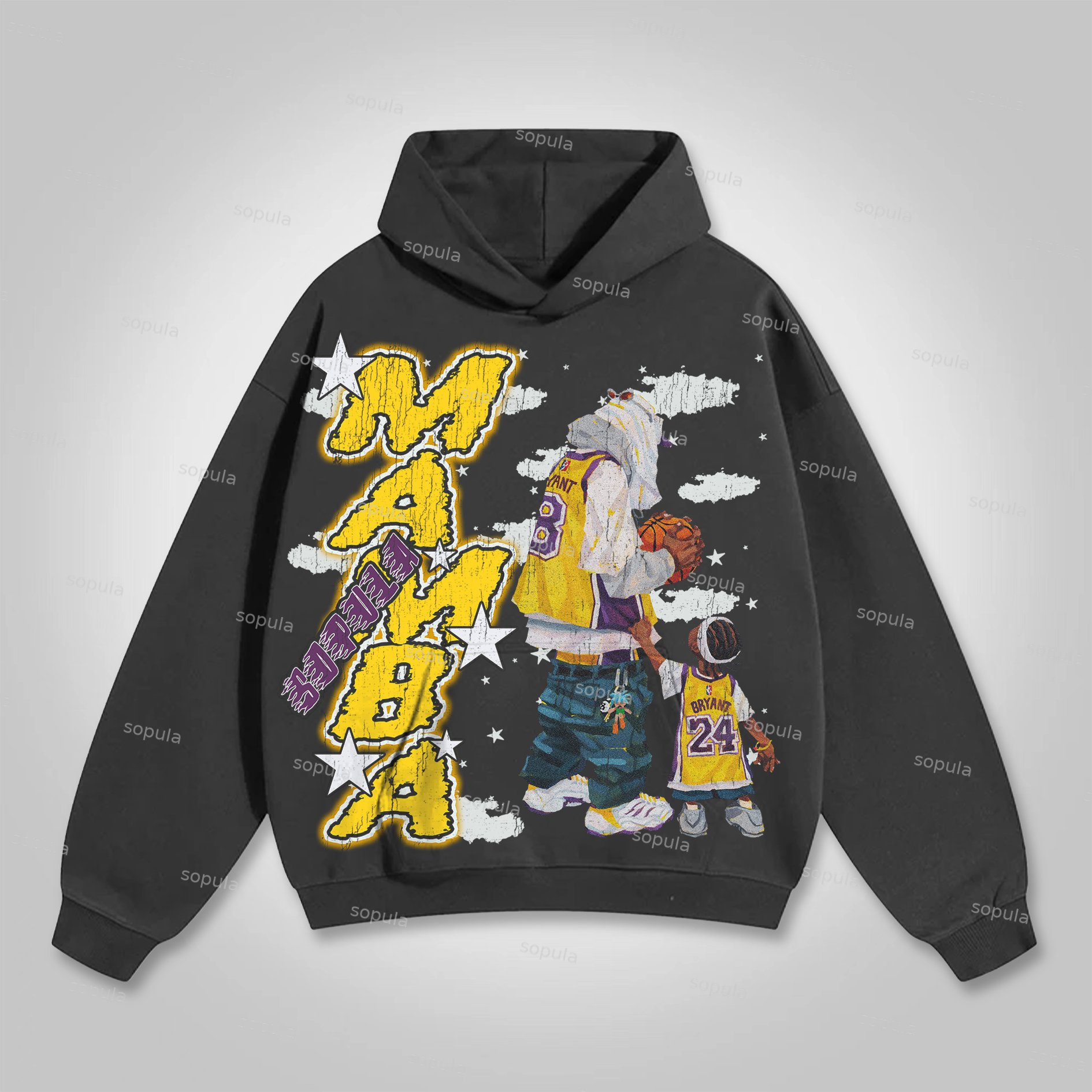 Sopula Mamba Never Fades Graphic Print Hoodie - SOPULA