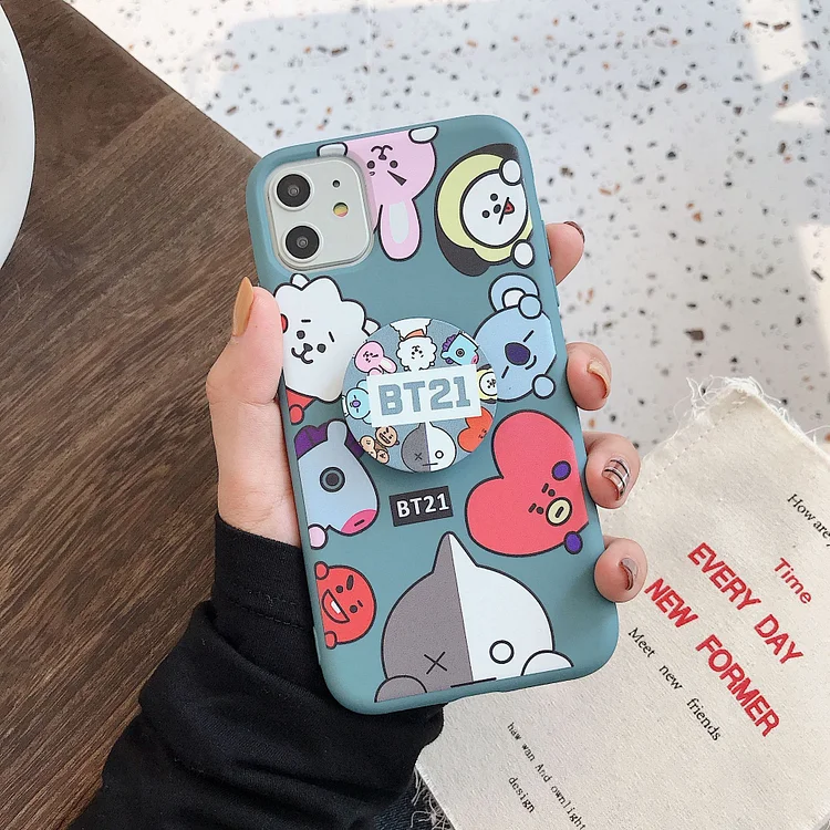 Christmas Sale BT21 Huawei iPhone Case + phone holder