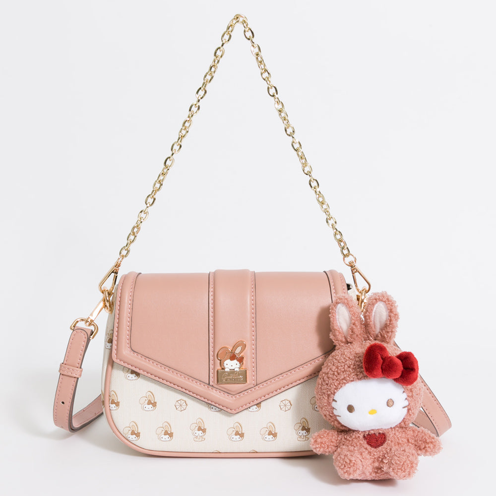 Arnold Palmer X Hello Kitty Bunny Rabbit Flap Crossbody Bag Shoulder Bag Short Chain Strap Long Strap Ladies Women Pink A Cute Shop - Inspired by You For The Cute Soul 