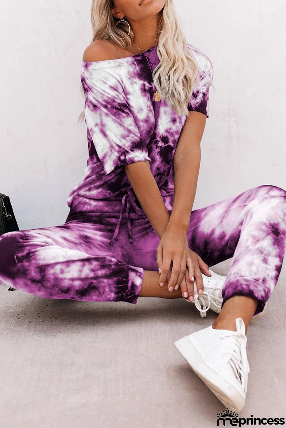 Tie-dye Tee and Sweatpants Sports Wear
