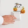 4Pcs Diamond Painting Acrylic Cute Ghost Pumpkin Wall Switch Sticker for Wall Decoration