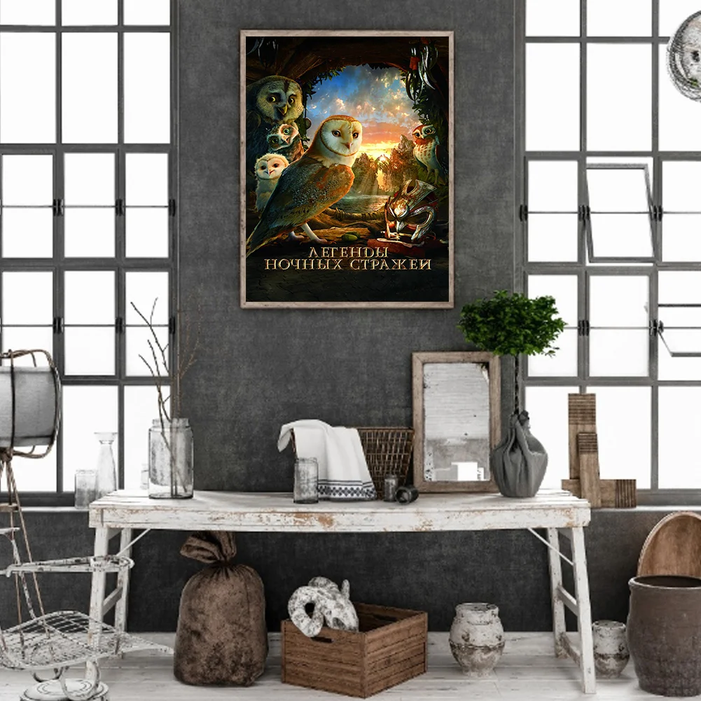 Full Round Diamond Painting 30*40cm - Night Guardian