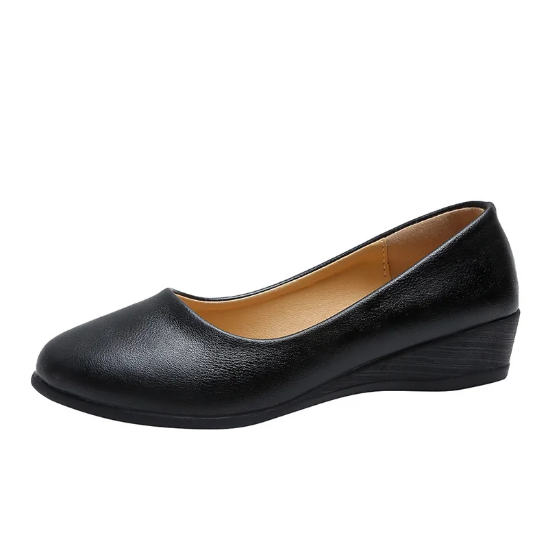 Women's Soft Comfy Wedge Flats Summer Slip On Wedge Shoes