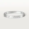 Cartier 18k White Gold Love Bangle Bracelet Size 17