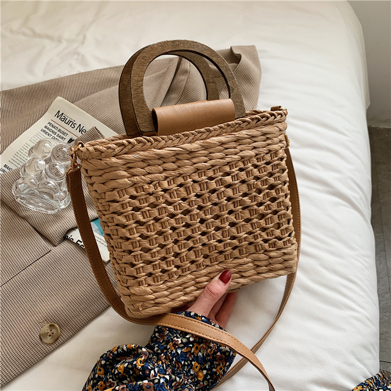New Trendy Casual Weaving Handbag For Women