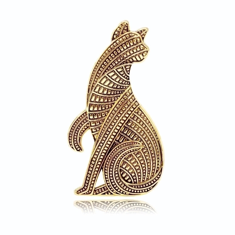 Retro Pin Tiger Alloy Plating Unisex Brooches