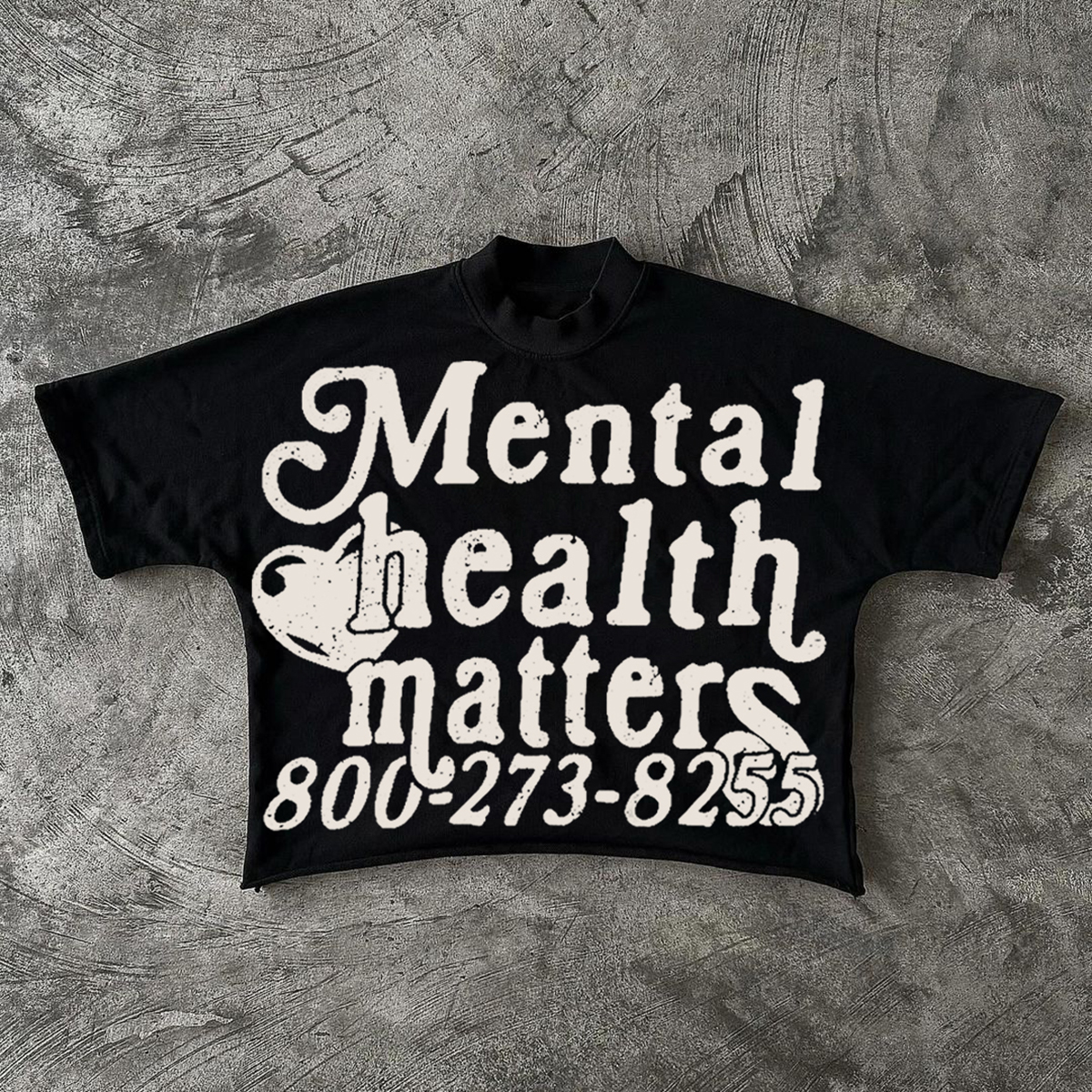 Mental Health Matters Graphics 100% Cotton Cropped T-shirts