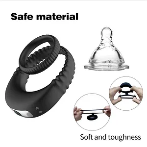 Charging Double Ring Delay Vibration Lock Sperm Ring