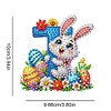 (US Only)PET Double Sided Special Shaped Easter Alphabet DIY Diamond Painting Keychain