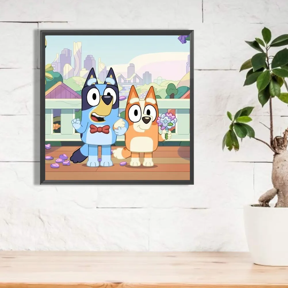 Diamond Painting - Full Round Drill - Bluey(Canvas|30*30cm)