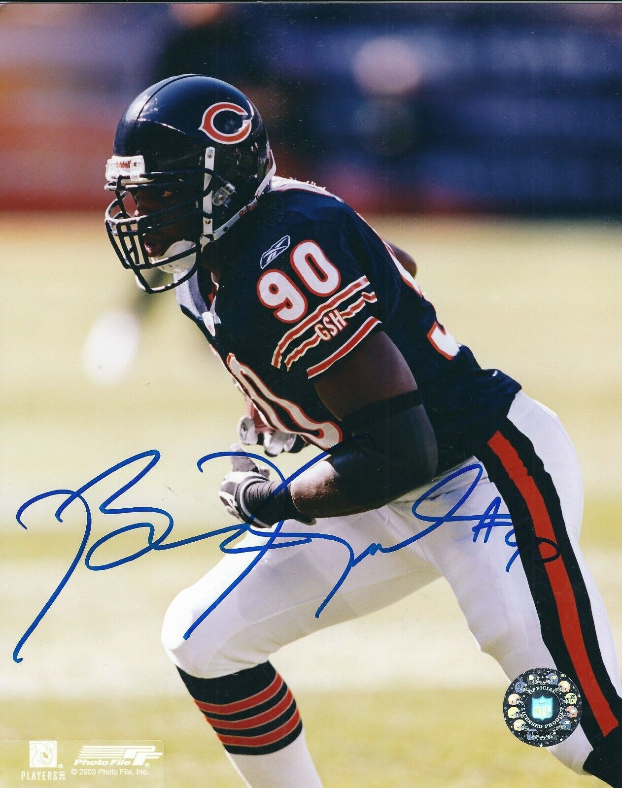 Signed 8x10 BRYAN KNIGHT Chicago Bears Autographed Photo Poster painting - w/COA