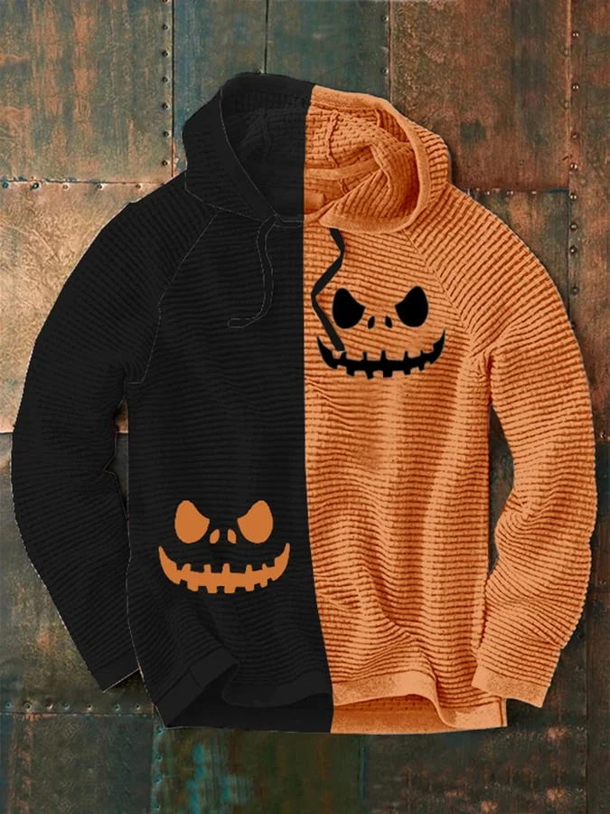 Waffle Halloween Print Hoodie