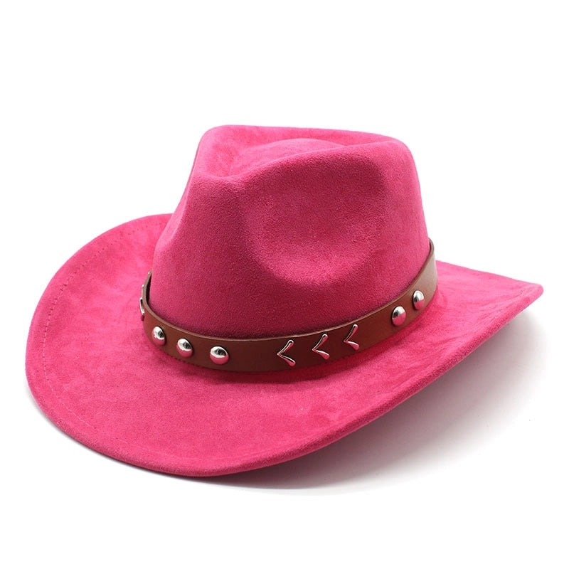 New Western Denim Faux Suede Jazz Hat Spring And Summer Felt Hat Accessories Popular Top Hat Fashion