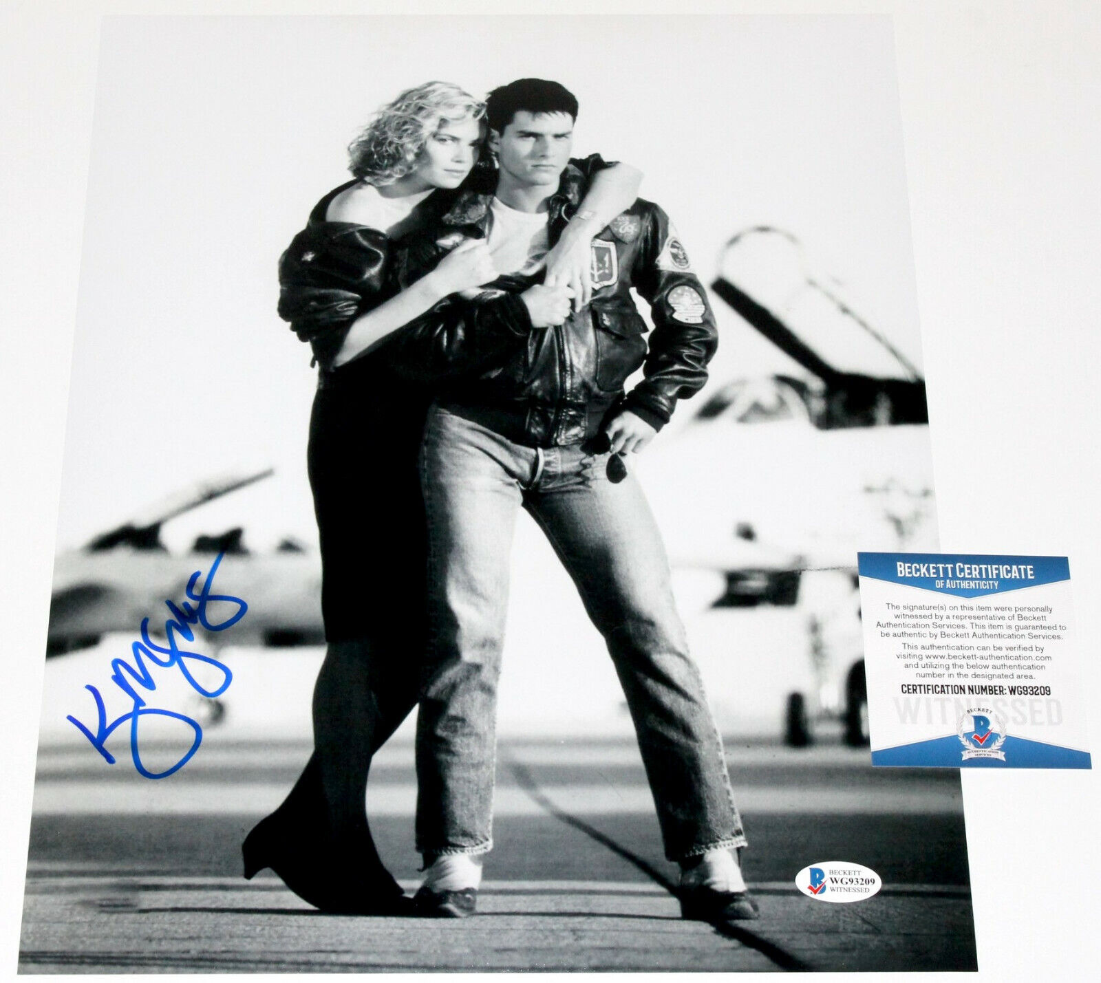 KELLY MCGILLIS SIGNED 'TOP GUN' 11x14 MOVIE Photo Poster painting D BECKETT BAS COA TOM CRUISE