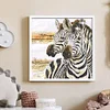 Zebra - 9CT Partial Beaded Cross Stitch Kit(62x62cm)
