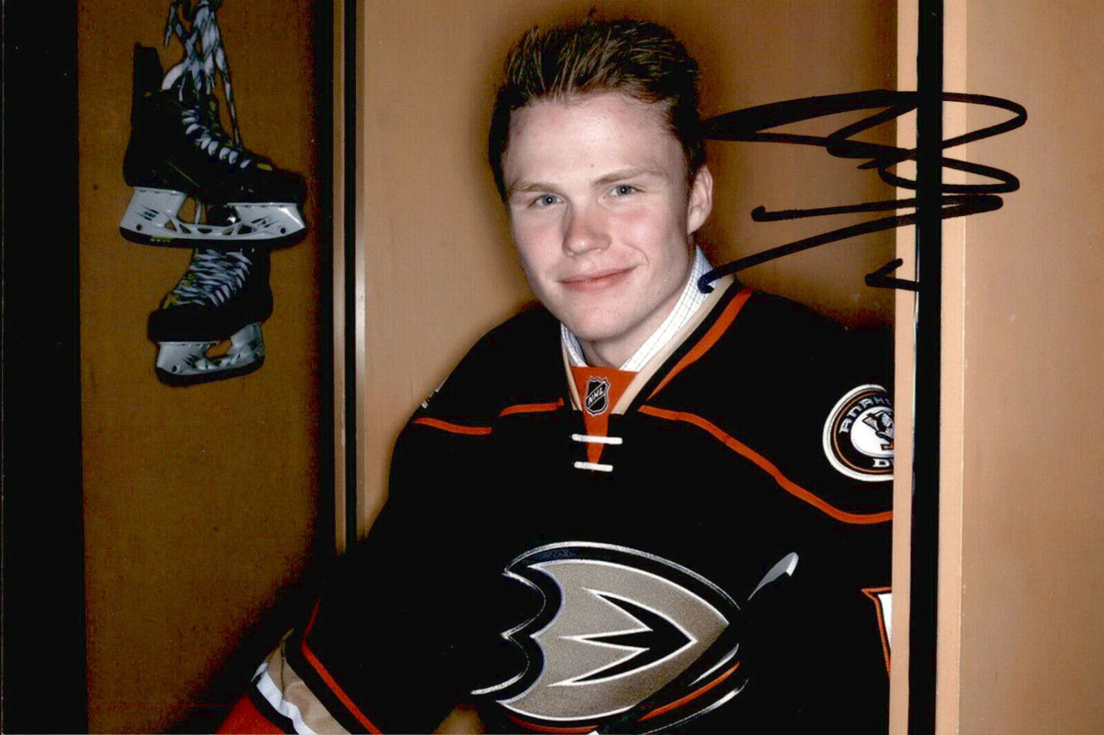 Max Jones SIGNED 4x6 Photo Poster painting ANAHEIM DUCKS #3