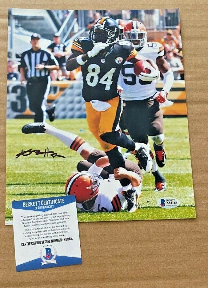 ANTONIO BROWN SIGNED PITTSBURGH STEELERS 8X10 Photo Poster painting BECKETT CERTIFIED