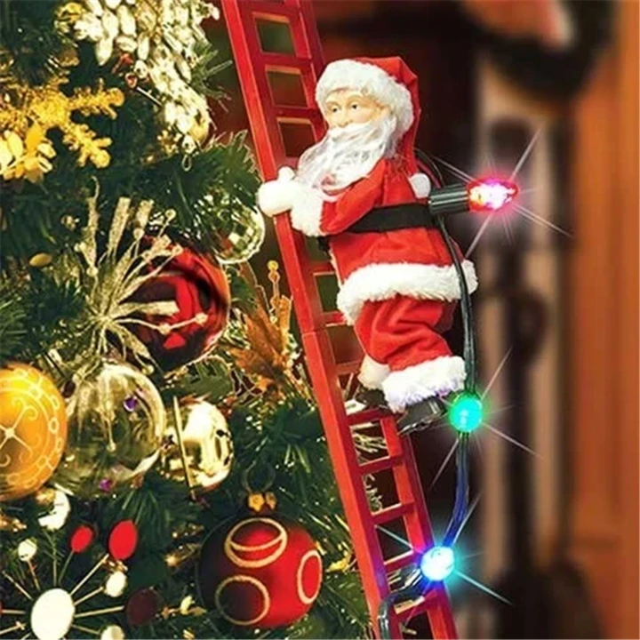 2022 Christmas Gift Electric Climbing Ladder Santa Claus