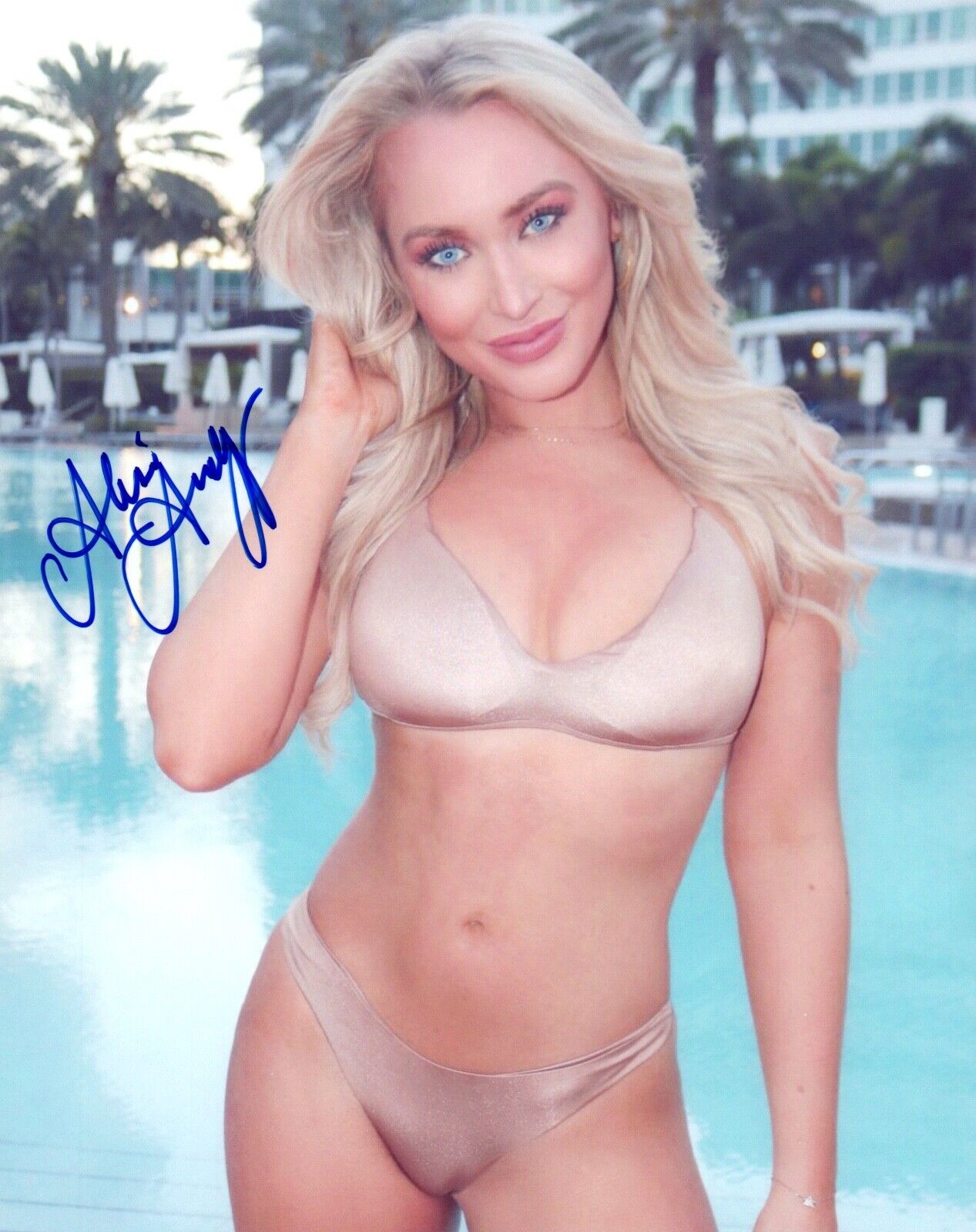 Alissa Anderegg Signed Autographed 8x10 Photo Poster painting Model Actress COA