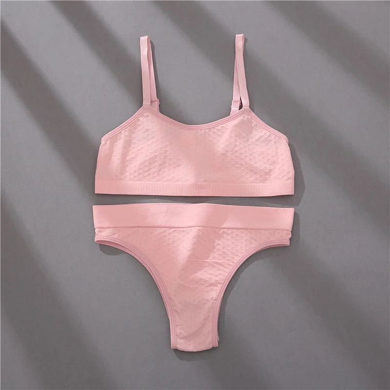 FINETOO S-2XL Women Seamless Bra Lingerie Set Sexy Push Up Crop Top Brazilian Panties Active Sports Sets Fitness Top Underwear