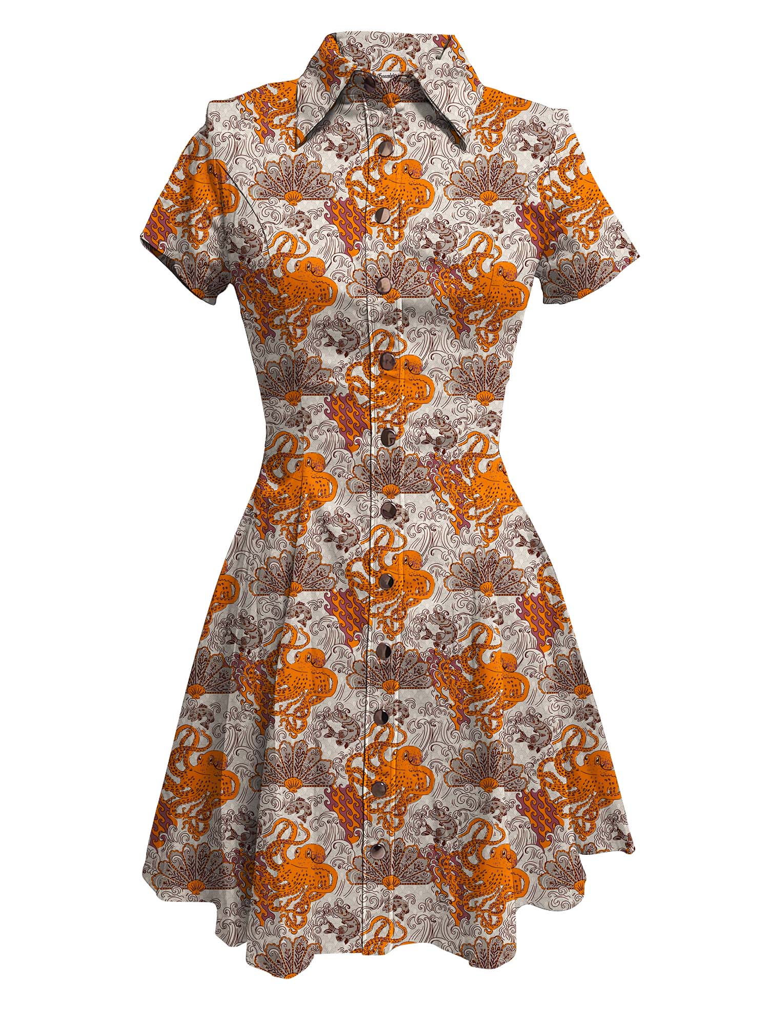 【Andréa Leonelli X Boozelele】Octopus Garden - 100% Cotton Dress