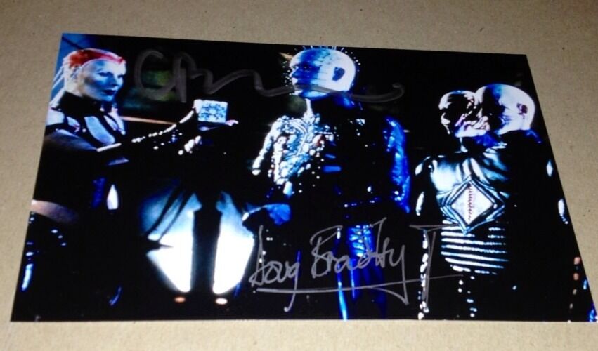 CLIVE BARKER & DOUG BRADLEY Hand Signed Hellraiser 4 X 6 Photo Poster painting N PERSON PROOF