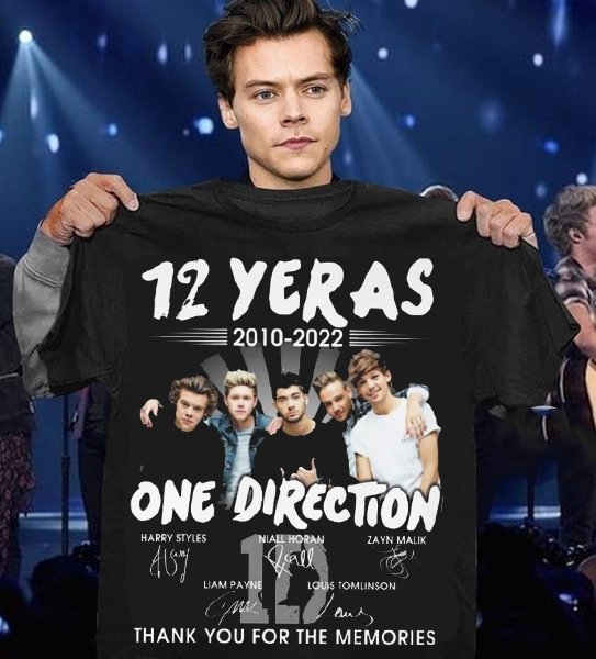 One Direction 12th Anniversary Thanks for The Memories Shirt - Shop Trendy Women's Fashion | TeeYours