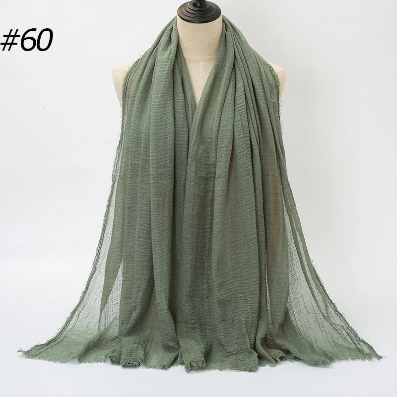 20 Pieces Fashion Solid Color Cotton Pashmina Scarves