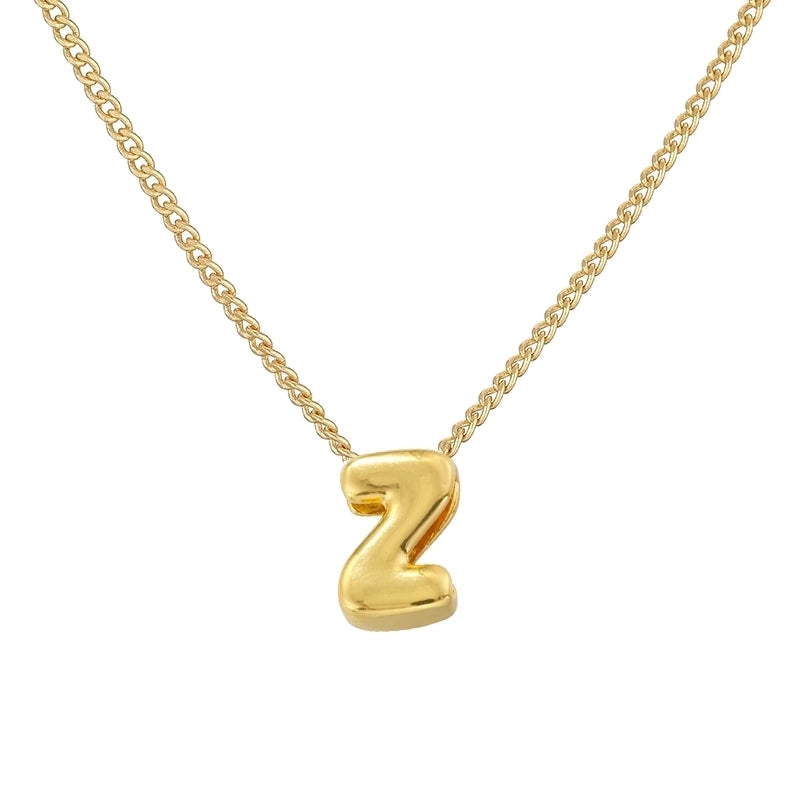 Copper 18K Gold Plated Letter Necklace