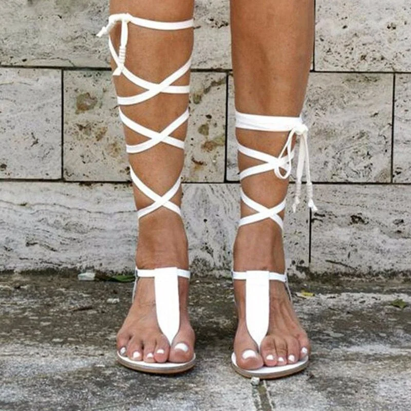 New Women Flat Sandals Ladies Clip Toe Cross Strap Thong Sandals Shoes Woman Beach Free-Binding Sandals Mules for Women 2021