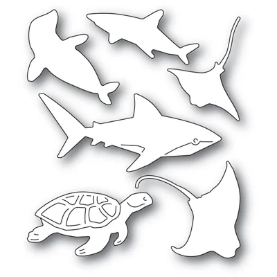 Nigikala AliliArts Metal Cutting Dies Shark & turtle diy Scrapbooking Photo Album Decorative Embossing PaperCard Crafts Die