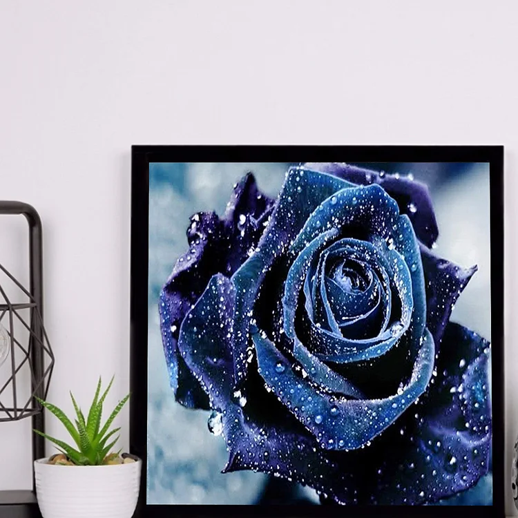 Diamond Art Flowers,5d Full Drill Paint With Diamond Painting Purple Rose  Kit For Adults Painting By Number Kits Home Wall Decor (11.8x11.8inch)