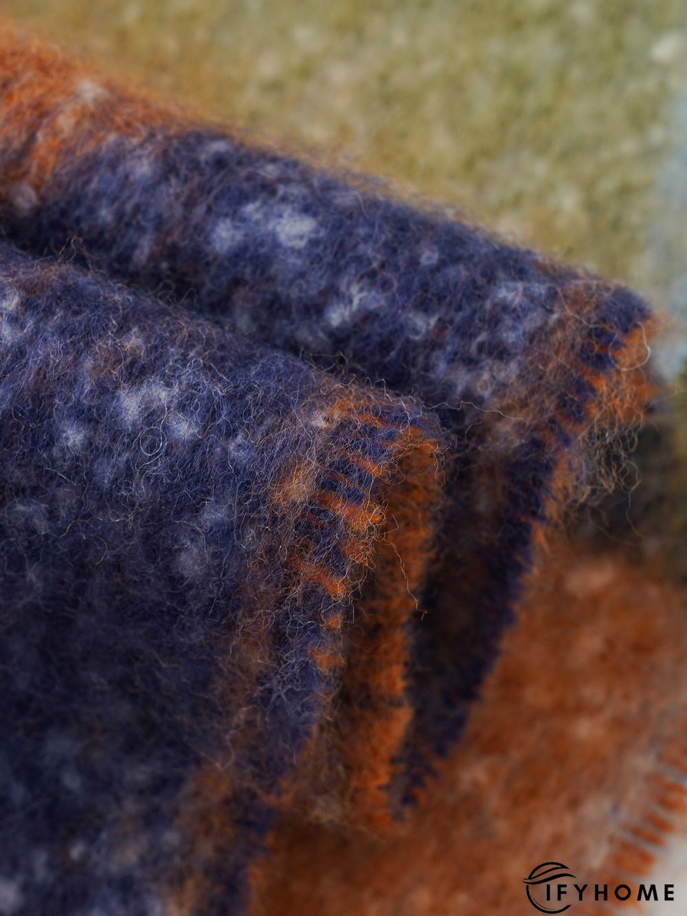 Casual Contrasting Color Abstract Geometric Pattern Wool Scarf Sweater Coat Coat Daily Commuting Accessories | IFYHOME