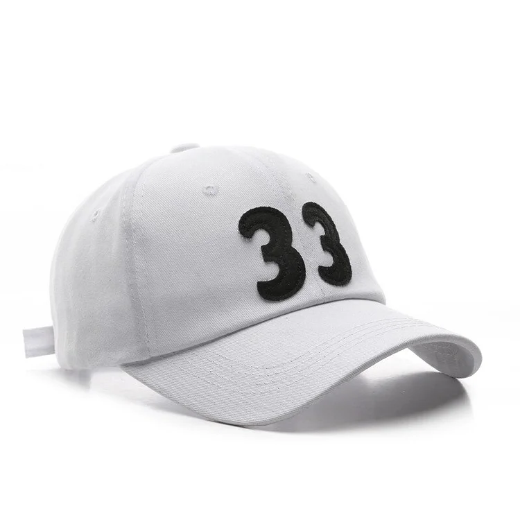 33 Number Adjustable Solid Color Women Baseball Cap Sun Protection Summer Men Korean Version Dad Hat Snapback